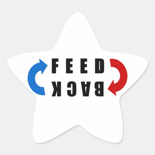 Sticker Étoile Feed back red and blue (Devant)