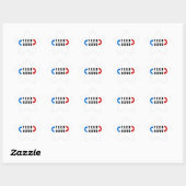 Sticker Étoile Feed back red and blue (Feuille)