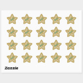 Sticker Étoile Félicitations en forme d'étoiles (Feuille)