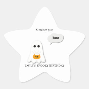 Sticker Étoile Fête d'anniversaire d'Halloween Conception minim