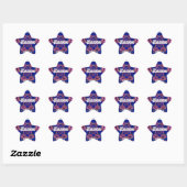 Sticker Étoile Fête de l'Indépendance Abstraite Art (Feuille)