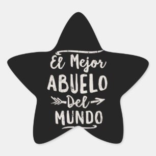 Sticker Étoile Fête des pères d'EL Mejor Abuelo Del Mundo Grand