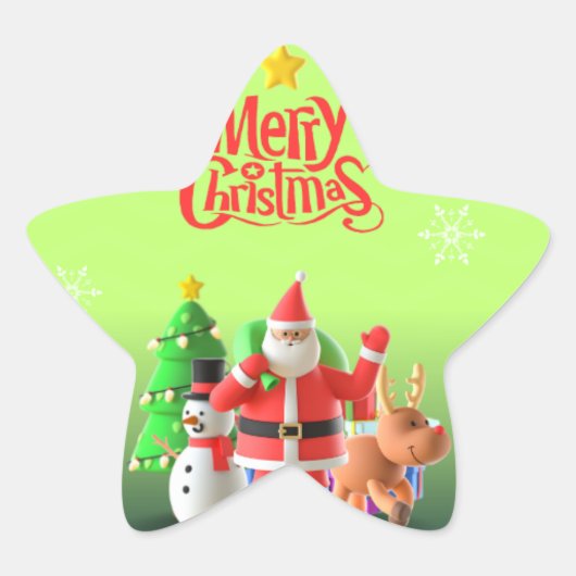 Sticker Étoile fêter noël (Devant)