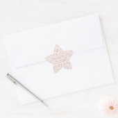 Sticker Étoile Feuille de notes de musique rose (Enveloppe)