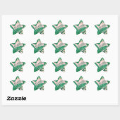 Sticker Étoile Feuilles tropicaux (Feuille)