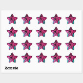 Sticker Étoile Feuilles tropicaux (Feuille)