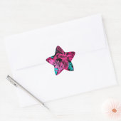 Sticker Étoile Feuilles tropicaux (Enveloppe)