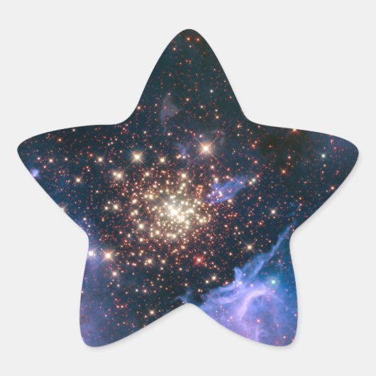Sticker Étoile Feux d'artifice dans l'étoile de l'espace Autocoll (Devant)