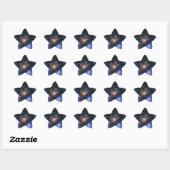 Sticker Étoile Feux d'artifice dans l'étoile de l'espace Autocoll (Feuille)