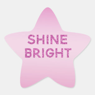 Sticker Étoile Fille Parties scintillant rose brillant Ombre bril