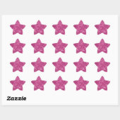 Sticker Étoile Fille rose brillante Parties scintillant (Feuille)