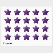 Sticker Étoile Flamme de parties scintillant foncé violet brillan (Feuille)