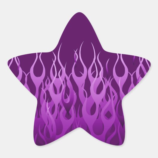 Sticker Étoile Flammes de course violet cool Flames de broches (Devant)
