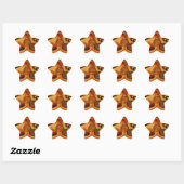 Sticker Étoile Flèches Abstraites avec Teardrop Center Art Print (Feuille)