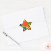 Sticker Étoile fleur colorée mandala yaei design (Enveloppe)