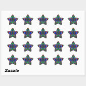 Sticker Étoile Fleur fractale dans plusieurs couleurs (Feuille)