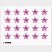 Sticker Étoile Fleur rose étoile (Feuille)