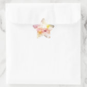 Sticker Étoile Fleurs roses intenses (Sac)