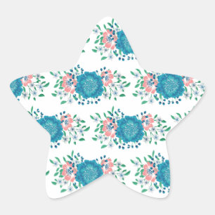 Sticker Étoile Floral star