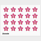 Sticker Étoile Flying Tooth Sparkly Magique Rose (Feuille)