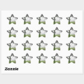 Sticker Étoile Forest overlooking clearing in the fog (Feuille)
