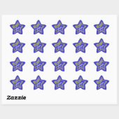 Sticker Étoile Forme d'étoile Joyeux anniversaire ! (Feuille)