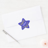 Sticker Étoile Forme d'étoile Joyeux anniversaire (Enveloppe)