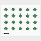Sticker Étoile Four Leaf Clovers - style vintage (Feuille)