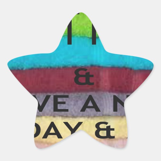 Sticker Étoile Fraîche et propre : éclat de couleur pour un nouve (Devant)