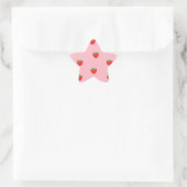 Sticker Étoile Fraises rose (Sac)