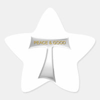 Franciscan Tau Cross Paix et bon argent et or