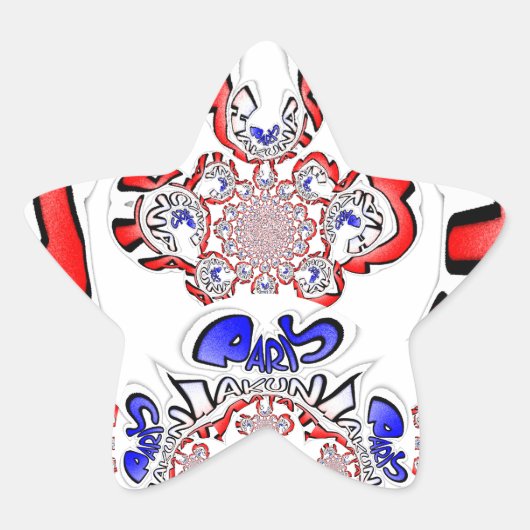 Sticker Étoile French Twist Hakuna Matata : Unique Mélange Cultur (Devant)