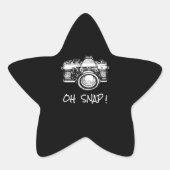Sticker Étoile Funny Photographe Oh Snap (Devant)