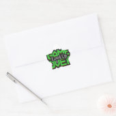 Sticker Étoile Game Over, Level Up : Monde de jeu rétro pixelisé (Enveloppe)