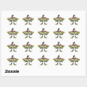 Sticker Étoile Gardez-le réel : Art Kaleidoscope Impression/Graph (Feuille)