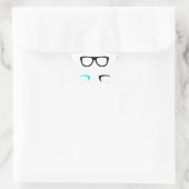 Sticker Étoile geek lunettes bleu geek (Sac)