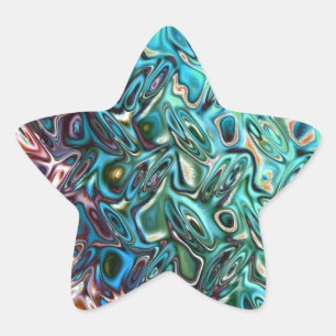 Sticker Étoile Gel bleu Abstrait liquide