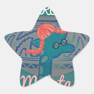 Sticker Étoile Giraffe Art Joueuse : Un Plaisir Africain