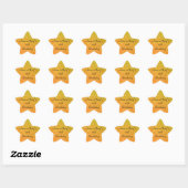 Sticker Étoile Glittery Gold Sparkle 16e anniversaire Nom personn (Feuille)