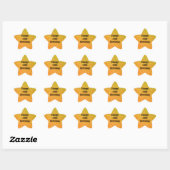 Sticker Étoile Glittery Gold Sparkle Joyeux 16e anniversaire 2023 (Feuille)