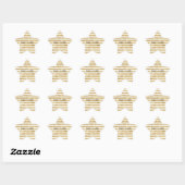 Sticker Étoile Glitzy Gold White Glam Parties scintillant raypes (Feuille)