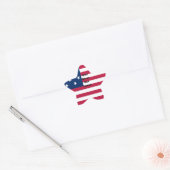 Sticker Étoile God Bless Our Home : USA Flag Swirl Art (Enveloppe)