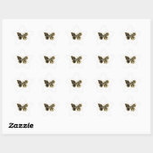 Sticker Étoile Gold flower Butterfly with Black Orchid (Feuille)