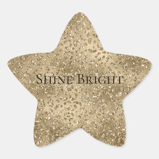 Sticker Étoile Gold Glam Glitzy Parties scintillant Empreinte de  (Devant)
