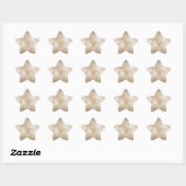 Sticker Étoile Gold Luxe Parties scintillant Peace (Feuille)