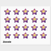 Sticker Étoile Grand Travail coloré (Feuille)