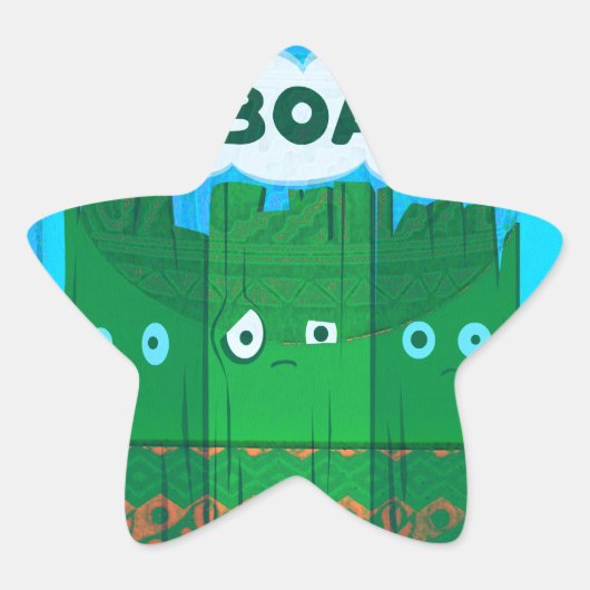 Sticker Étoile Graphique Inspirationnel amusant : Je Suis Bored T (Devant)