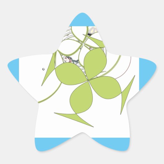 Sticker Étoile Green leaf (Devant)