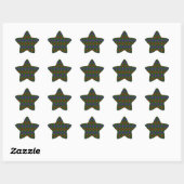Sticker Étoile Grille Diamant Arlequin : Harmonie Texturée (Feuille)
