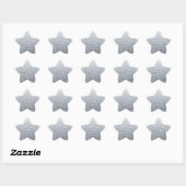 Sticker Étoile Gris argenté profond à tons clairs (Feuille)
